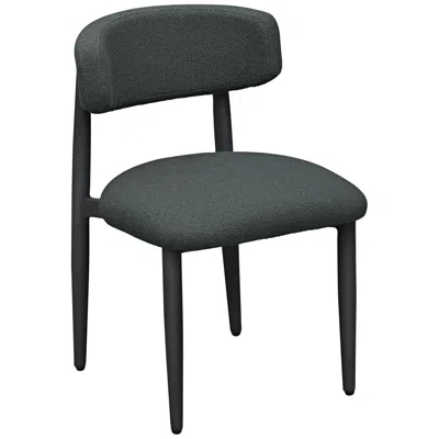 Tov Furniture Tov Annika 19 1/4" Wide Black Weave Textured Outdoor Dining Side Chair