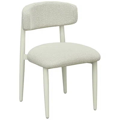 Tov Furniture Tov Annika 19 1/4" Wide Cream Weave Textured Outdoor Dining Side Chair