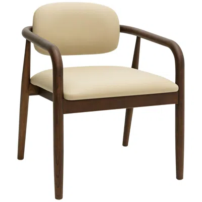 Tov Furniture Tov Betsy 23" Wide Modern Taupe Vegan Faux Leather Dining Chair
