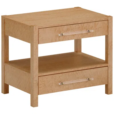 Tov Furniture Tov Brandyss 26" Wide Natural Birdseye Maple 2-drawer Nightstand