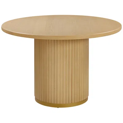 Tov Furniture Tov Chelsea 47 1/4" Wide Modern Round Natural Oak Round Dining Table
