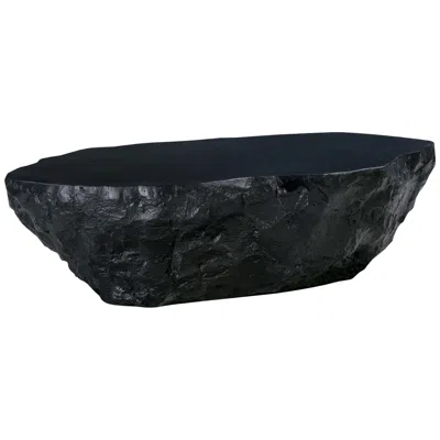 Tov Furniture Tov Crag 56" Wide Modern Black Indoor-outdoor Coffee Table