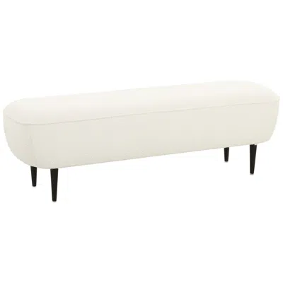 Tov Furniture Tov Denise 50 3/4" Wide Cream White Boucle Fabric Modern Bench