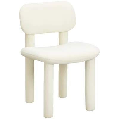 Tov Furniture Tov Elise 20 1/2" Wide Ivory White Velvet Fabric Modern Dining Chair