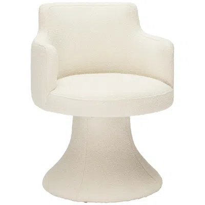 Tov Furniture Tov Jeffree 24 1/4" Cream Boucle Fabric Modern Swivel Dining Chair