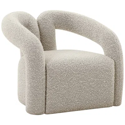 Tov Furniture Tov Jenn 29" Wide Gray Boucle Fabric Modern Accent Chair