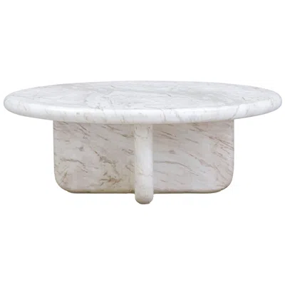 Tov Furniture Tov Juju 32" Wide Modern Faux Marble Concrete Coffee Table