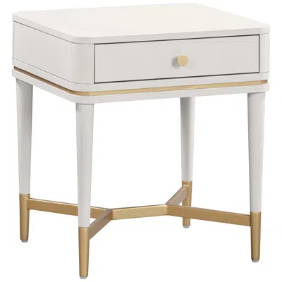 Tov Furniture Tov Julieta 19" Wide Cream Wood 1-drawer Nightstand