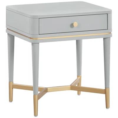 Tov Furniture Tov Julieta 19" Wide Gray Wood 1-drawer Nightstand