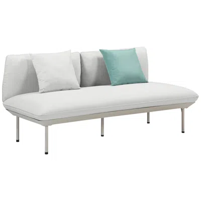 Tov Furniture Tov Katti 65 1/2" Wide Light Gray Fabric Outdoor Modern Loveseat