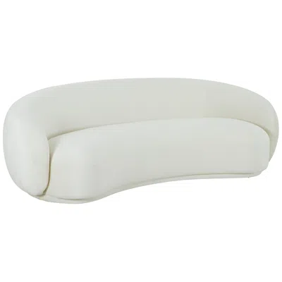 Tov Furniture Tov Kendall 89 3/4" Wide Modern Cream Velvet Curved Sofa