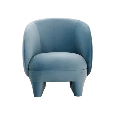 Tov Furniture Tov Kiki 28" Wide Blue Stone Velvet Fabric Modern Accent Chair