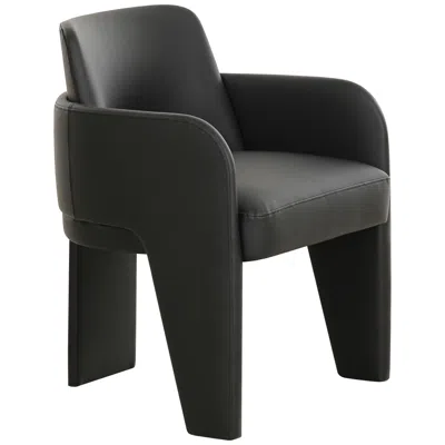 Tov Furniture Tov Leo Black 23 1/2" Wide Performance Vegan Leather Dining Chair