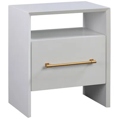 Tov Furniture Tov Libre 23" Wide Modern White Wood 1-drawer 1-shelf Nightstand