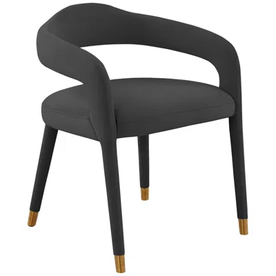 Tov Furniture Tov Lucia 22 1/2" Wide Black Velvet Modern Dining Chair