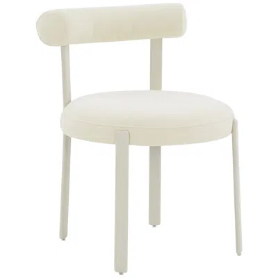 Tov Furniture Tov Margaret 21 3/4" Wide Cream Textured Velvet Dining Chair