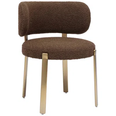 Tov Furniture Tov Margaret 22 3/4" Wide Modern Chocolate Brown Fabric Dining Chair
