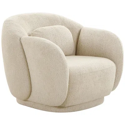 Tov Furniture Tov Misty 35" Wide Cream Boucle Fabric Modern Accent Chair