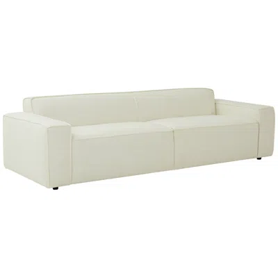 Tov Furniture Tov Olafur 96 1/2" Wide White Cream Linen Modern 2-seater Sofa