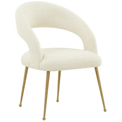 Tov Furniture Tov Rocco 23 1/2" Wide Cream Boucle Fabric Modern Dining Chair
