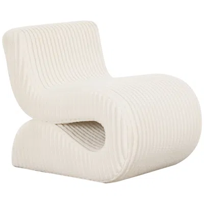 Tov Furniture Tov Senna 22" Wide Cream Corduroy Fabric Modern Accent Chair