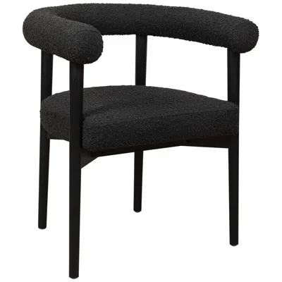 Tov Furniture Tov Spara 25 1/2" Wide Black Boucle Fabric Dining Chair