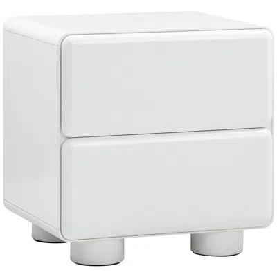 Tov Furniture Tov Tammy 22" Wide Gloss White Wood 2-drawer Nightstand