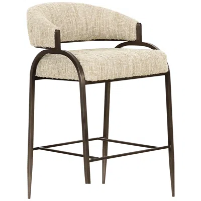 Tov Furniture Tov Tatum 27 1/4" Cream Textured Boucle Modern Counter Stool