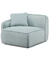 Tov Furniture Travie Performance Corduroy Velvet Laf Corner Chair In Blue