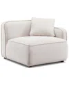 Tov Furniture Travie Performance Corduroy Velvet Raf Corner Chair In White