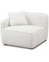 Tov Furniture Travie Upcycled Linen Laf Corner Chair In White