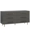 Tov Trident Grey 6 Drawer Dresser In Grey