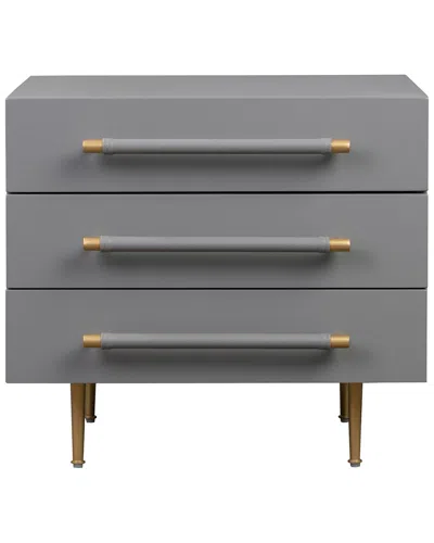 Tov Furniture Trident Nightstand In Grey