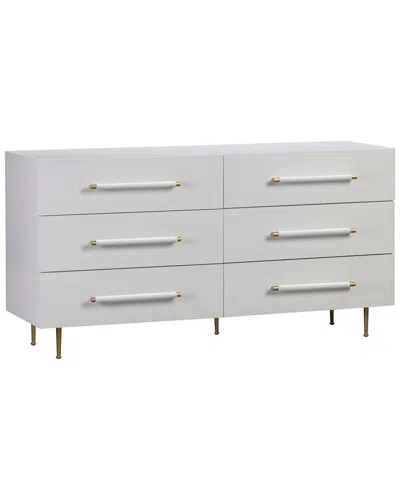 Tov Trident White 6 Drawer Dresser