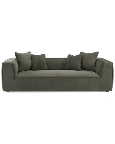 Tov Furniture Tristine Upcycled Basketweave Sofa In Green