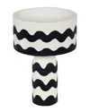Tov Furniture Tropea Waves Papier Mache Table Lamp In Black