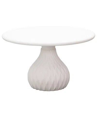 Tov Furniture Tulum Concrete Coffee Table In White