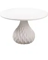 Tov Furniture Tulum Ivory Concrete Dining Table In Ivory
