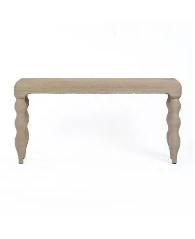 Tov Furniture Vicky Rattan Console Table In Natural In Neutral