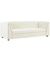 Tov Wafa Cream Velvet Sofa By Inspire Me Home Decor In Cream