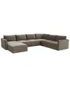 Tov Furniture Willow Large Modular Chaise Sectional In Brown