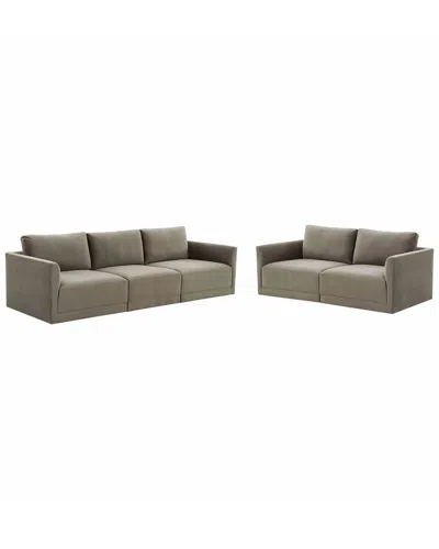 Tov Furniture Willow Modular Sofa In Brown