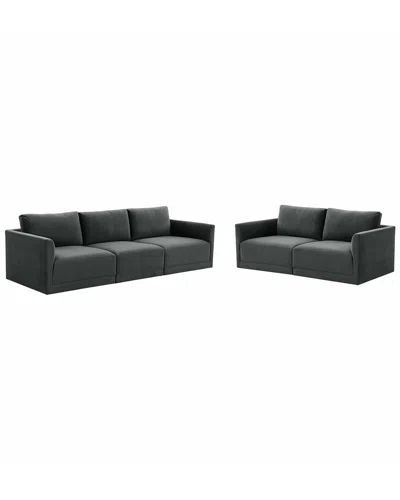 Tov Willow Modular Sofa In Charcoal