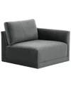 Tov Furniture Willow Raf Corner Chair In Charcoal