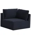 Tov Furniture Willow Velvet Corner Chair In Navy