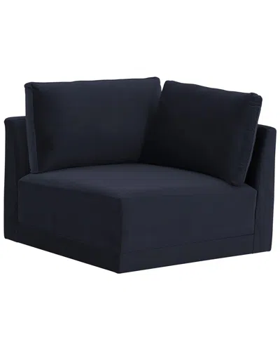 Tov Furniture Willow Velvet Corner Chair In Navy