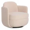 Tov Furniture Wolfie Light Blush Velvet Swivel Chair In Pink