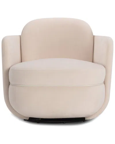 Tov Furniture Wolfie Velvet Swivel Chair In Pink