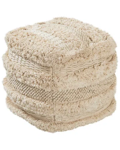 Tov Furniture Yorba Pouf In Beige