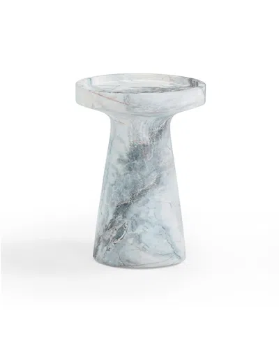 Tov Furniture Zara Marble Indoor And Outdoor Side Table In Blue